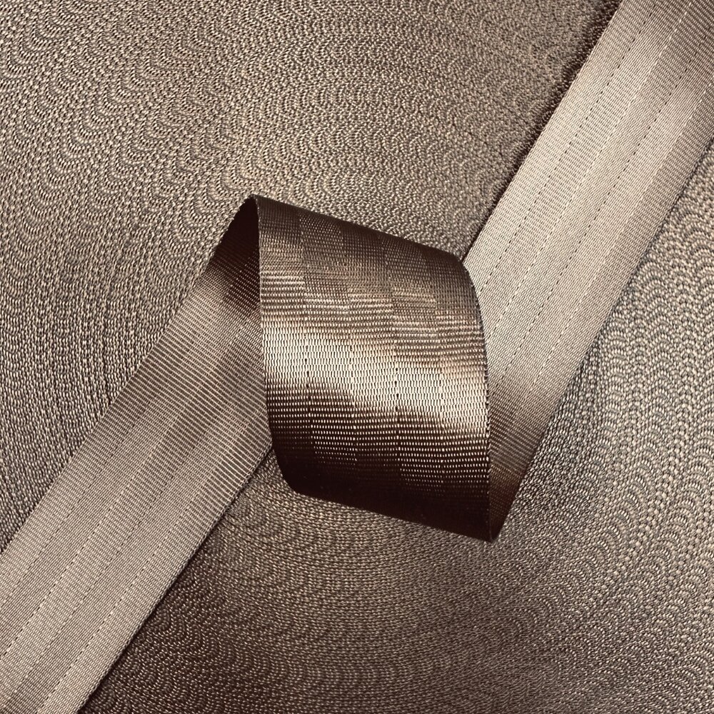 Veiligheidsgordelband / Autogordelband | 5-Baans geweven | Donker Bruin | 48 mm
