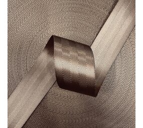 Veiligheidsgordelband / Autogordelband | 5-Baans geweven | Donker Bruin | 48 mm