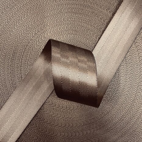 Veiligheidsgordelband / Autogordelband | 5-Baans geweven | Donker Bruin | 48 mm