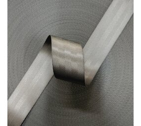 Veiligheidsgordelband / Autogordelband | 5-Baans geweven | Staal Grijs | 48 mm