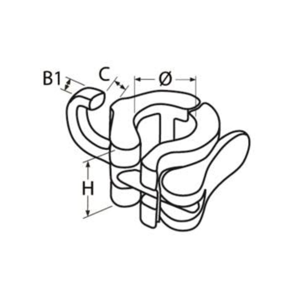 Marinetech Marinetech | Snel Span Haak voor Schaduwdoek met Mast Ø 19 mm | RVS
