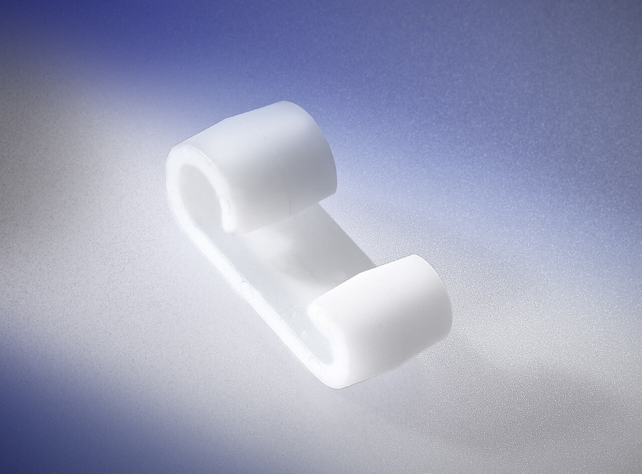 Koordhaak | nylon | Wit | Lengte 50 mm | Breedte 20 mm | Diameter 6 - 10 mm | 10 stuks