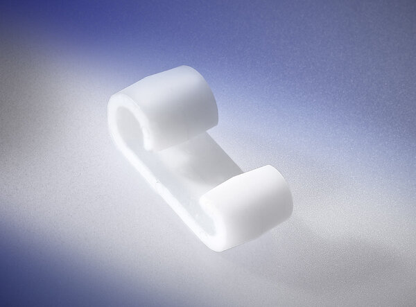 Koordhaak | nylon | Wit | Lengte 50 mm | Breedte 20 mm | Diameter 6 - 10 mm | 10 stuks