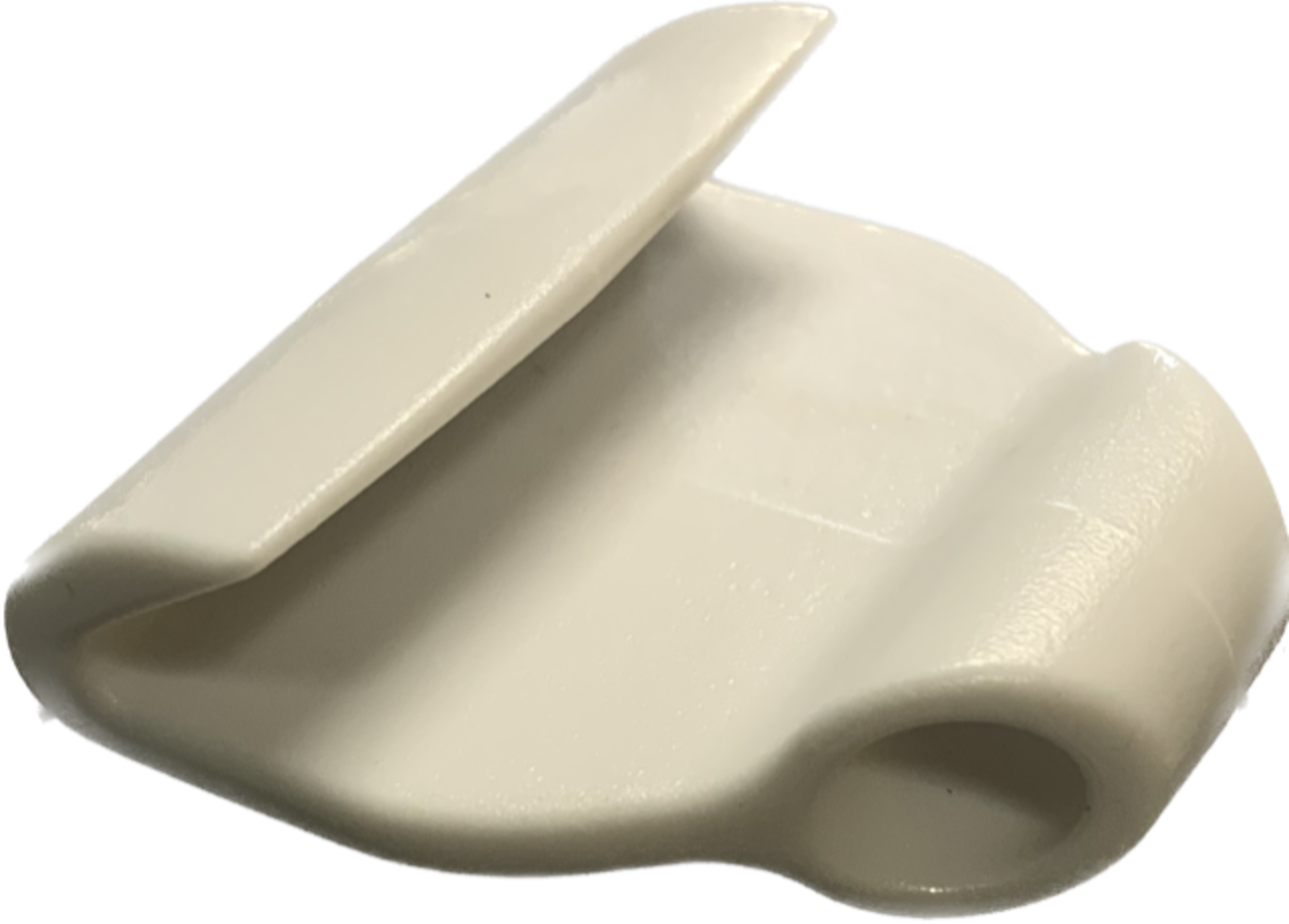 RiB Haak | Nylon | Wit | Breedte 40 mm | Hoogte 39 mm | Diameter Doorvoer 7 mm