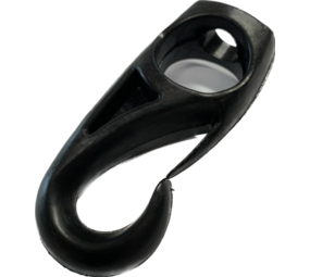 Musketonhaak | Nylon | Zwart | 10 mm