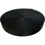 Veiligheidsgordelband / Autogordelband | 7-Baans geweven | Zwart | 48 mm