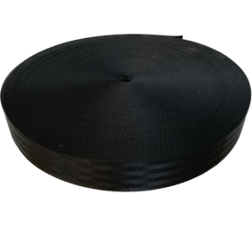 Veiligheidsgordelband / Autogordelband | 7-Baans geweven | Zwart | 48 mm Veiligheidsgordelband / Autogordelband | 7-Baans geweven | Zwart | 48 mm