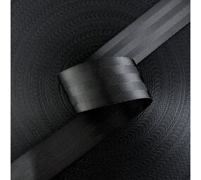 Veiligheidsgordelband / Autogordelband | 5-Baans geweven | Grafiet | 48 mm