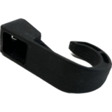 Musketonhaak | Nylon | Zwart | Open Haak | 8 mm