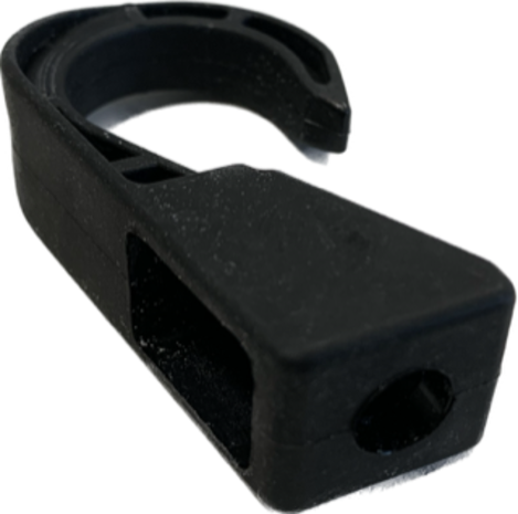 Musketonhaak | Nylon | Zwart | Open Haak | 8 mm