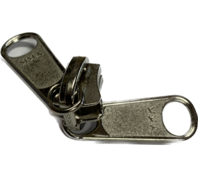 YKK YKK | Runner / Schuiver | Koper-Vernikkeld | 10V | voor 10 mm Bloktandrits | 2 grijpplaten