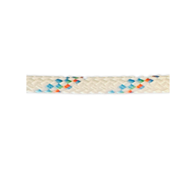 Seilflechter Seilflechter | Atlantik Plus | Touw / Schoot / Val | 8 mm | Wit met Blauwe merkdraad | Prijs per meter Seilflechter Seilflechter | Atlantik Plus | Touw / Schoot / Val | 8 mm | Wit met Blauwe merkdraad | Prijs per meter