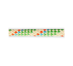 Seilflechter Seilflechter | Atlantik Plus | Touw / Schoot / Val | 10 mm | Wit met Groene merkdraad | Prijs per meter Seilflechter Seilflechter | Atlantik Plus | Touw / Schoot / Val | 10 mm | Wit met Groene merkdraad | Prijs per meter