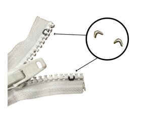 YKK YKK | Rits Top Stopper | 10V | voor 10 mm Bloktandrits | RVS | 10 stuks YKK YKK | Rits Top Stopper | 10V | voor 10 mm Bloktandrits | RVS | 10 stuks