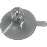 Zuignap met lip | 50 mm | Transparant | M4 x 10 mm | met transparant moertje