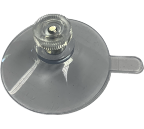 Zuignap met lip | 50 mm | Transparant | M4 x 10 mm | met transparant moertje