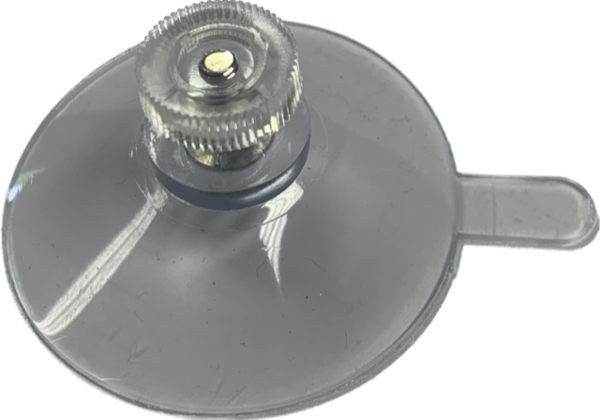 Zuignap met lip | 50 mm | Transparant | M4 x 10 mm | met transparant moertje