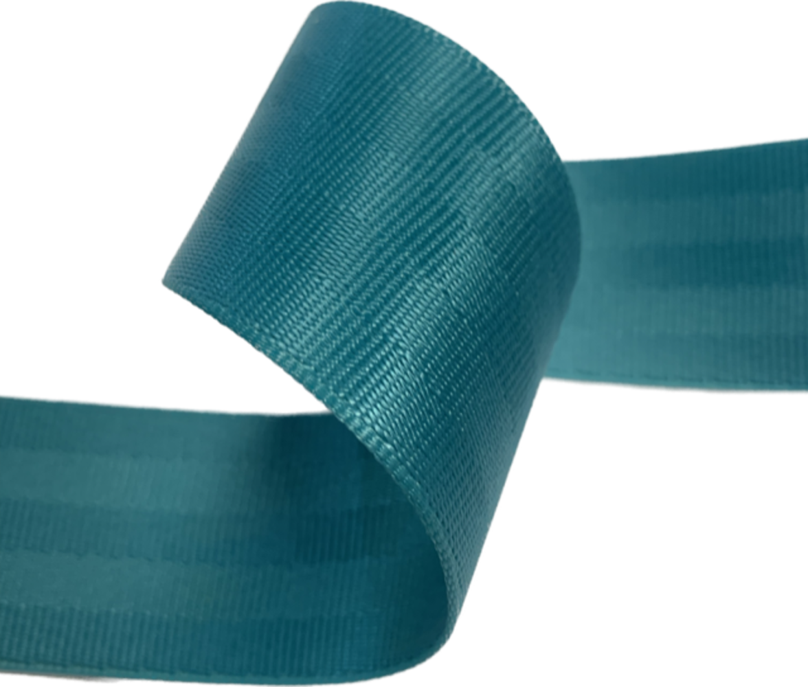 Veiligheidsgordelband / Autogordelband | Premium | 5-Baans geweven | Turquoise Blue | 47 mm