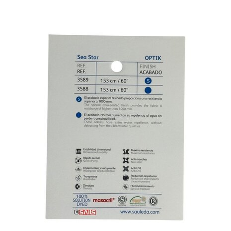 Sauleda Sauleda | Sea Star Special | Bootdoek | Breedte 153 cm | 330 gr/m2 | Kleur 3589 OPTIK Sauleda Sauleda | Sea Star Special | Bootdoek | Breedte 153 cm | 330 gr/m2 | Kleur 3589 OPTIK