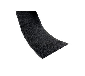 Klittenband | Zwart | Lus (Zacht) | 100 mm | Prijs per meter