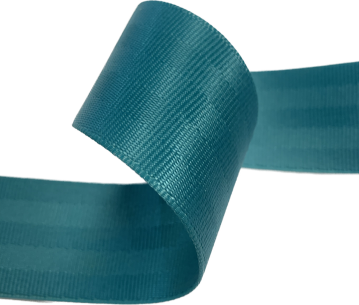 Veiligheidsgordelband / Autogordelband | Premium | 5-Baans geweven | Turquoise Blue | 47 mm