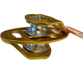 Seilflechter Nordwand® | Katrol | Aluminium | 2-Schijven | Geel | 40 mm