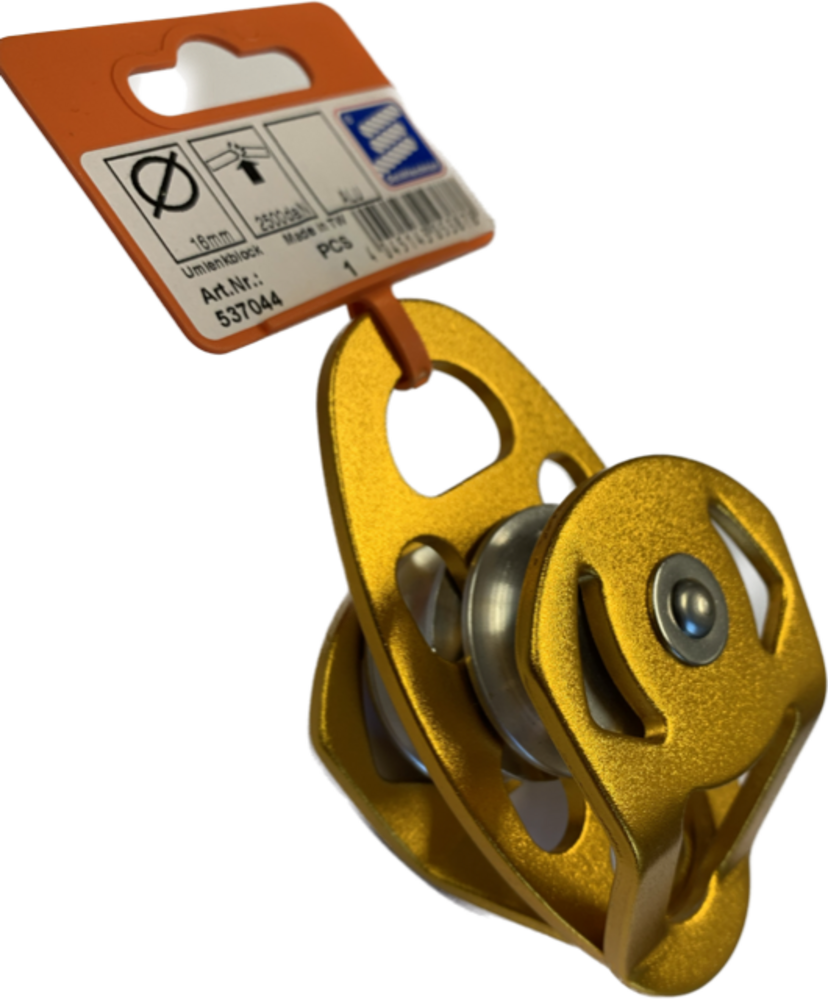 Seilflechter Nordwand® | Katrol | Aluminium | 2-Schijven | Geel | 40 mm Seilflechter Nordwand® | Katrol | Aluminium | 2-Schijven | Geel | 40 mm