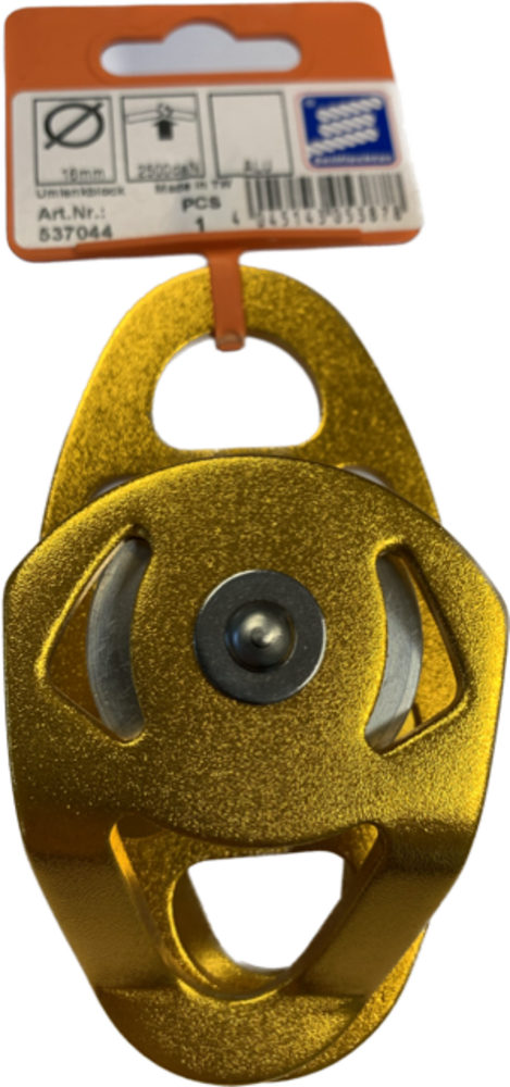 Seilflechter Nordwand® | Katrol | Aluminium | 2-Schijven | Geel | 40 mm Seilflechter Nordwand® | Katrol | Aluminium | 2-Schijven | Geel | 40 mm