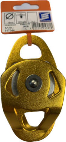 Seilflechter Nordwand® | Katrol | Aluminium | 2-Schijven | Geel | 40 mm Seilflechter Nordwand® | Katrol | Aluminium | 2-Schijven | Geel | 40 mm