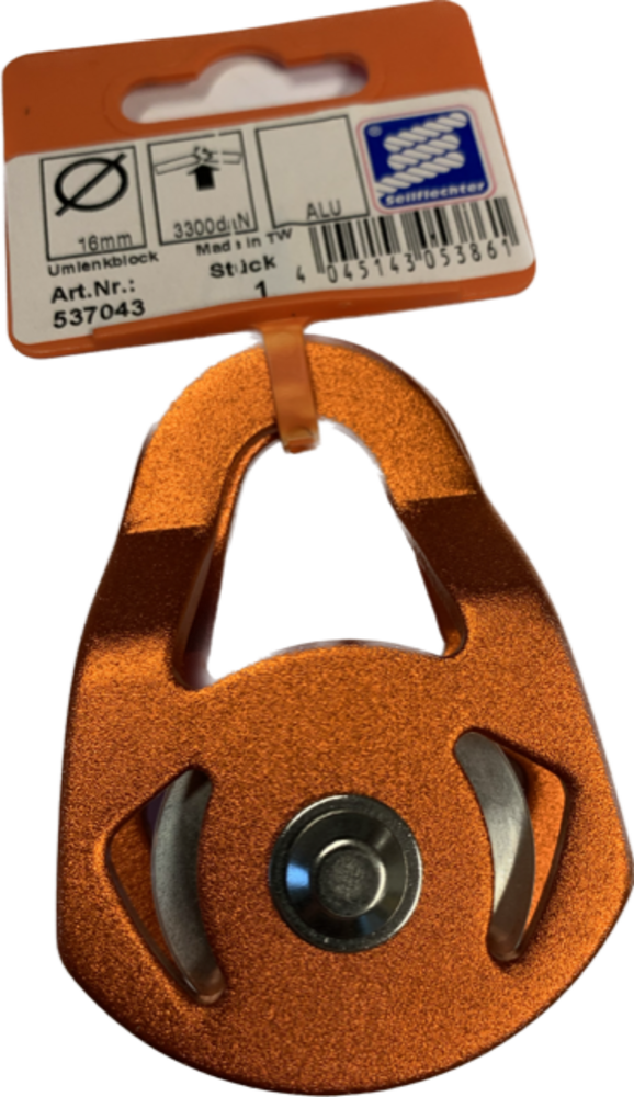 Seilflechter Nordwand® | Katrol | Aluminium | 1-Schijf | Oranje | 40 mm