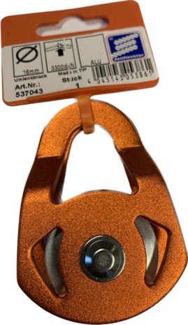 Seilflechter Nordwand® | Katrol | Aluminium | 1-Schijf | Oranje | 40 mm