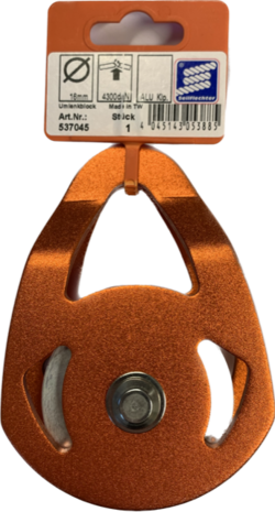 Seilflechter Nordwand® | Katrol | Aluminium | 1-Schijf | Oranje | 60 mm