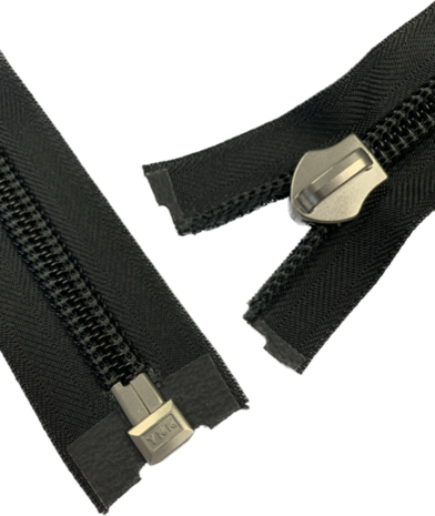 YKK YKK | Rits Spiraal | Deelbaar | 10mm | RVS Runner | Zwart YKK YKK | Rits Spiraal | Deelbaar | 10mm | RVS Runner | Zwart