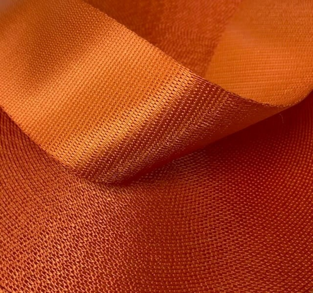 Veiligheidsgordelband / Autogordelband | 1-Baan geweven | Golden Orange | 48 mm Rol 100 m