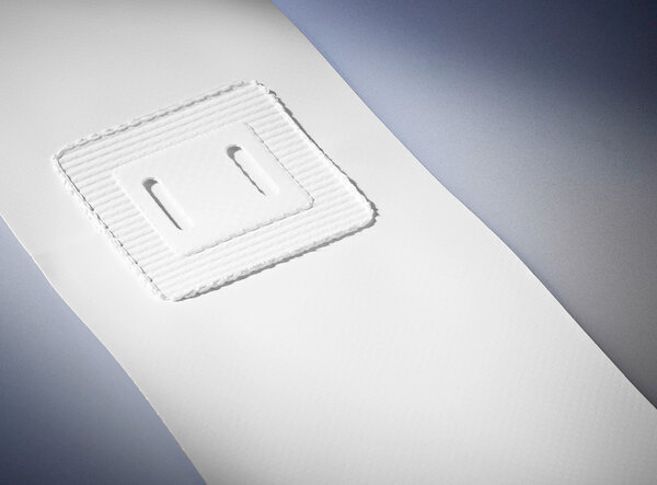 MH Lashoek | PVC doek met 2 sleuven | 60 x 60 mm | Wit