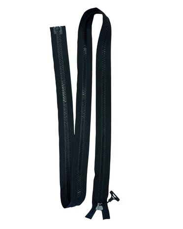 YKK YKK | Rits Bloktand | 15V | Deelbaar | 15mm | Met RVS Runner + Trekkers | Zwart 2,5 m