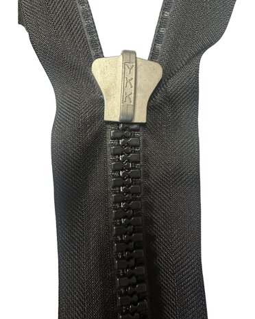 YKK YKK | Rits Bloktand | 15V | Deelbaar | 15mm | Met RVS Runner + Trekkers | Zwart 2,5 m
