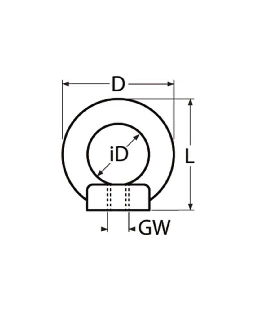 Marinetech Marinetech | Oogmoer | RVS | Schroefdraad M6 | Opening 16 mm