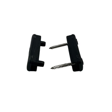 Sunblocker | Tube Tidies | Dubbel | Zwart | 25 mm | Per paar