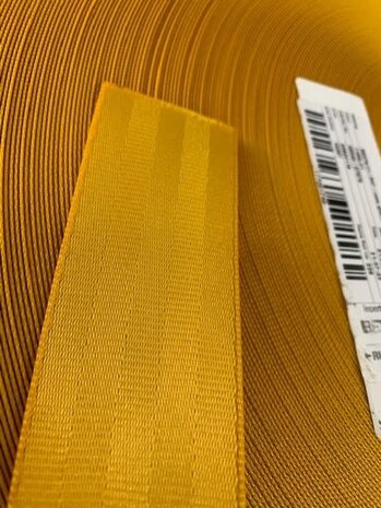 Berger Group Berger | Veiligheidsgordelband / Autogordelband | 5-Baans geweven | Geel # New Giallo Taurus | 47 mm Berger Group Berger | Veiligheidsgordelband / Autogordelband | 5-Baans geweven | Geel # New Giallo Taurus | 47 mm