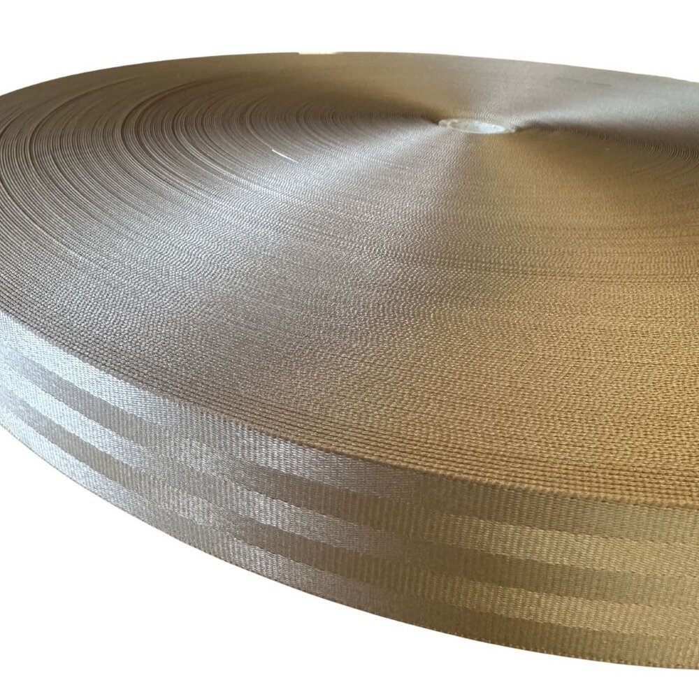 Berger Group Berger | Veiligheidsgordelband / Autogordelband | 5-Baans geweven | Mojave | 47 mm | Rol 250 m Berger Group Berger | Veiligheidsgordelband / Autogordelband | 5-Baans geweven | Mojave | 47 mm | Rol 250 m