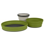 Sea to Summit X-Set - 3 Piece Set (X-Mug, X-Plate, X-Bowl, Storage Pouch) Olive