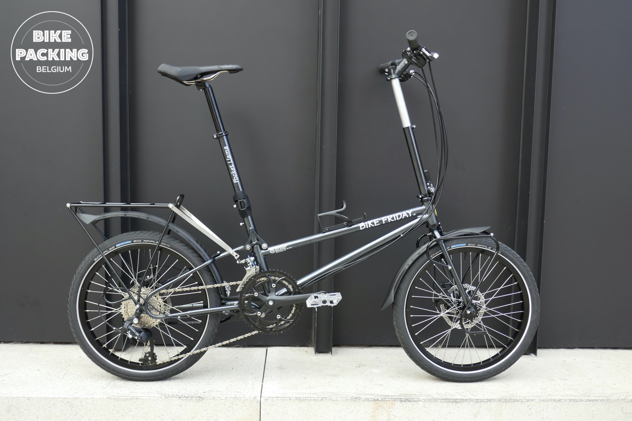 Foldingbike for biketouring on pavement & gravel