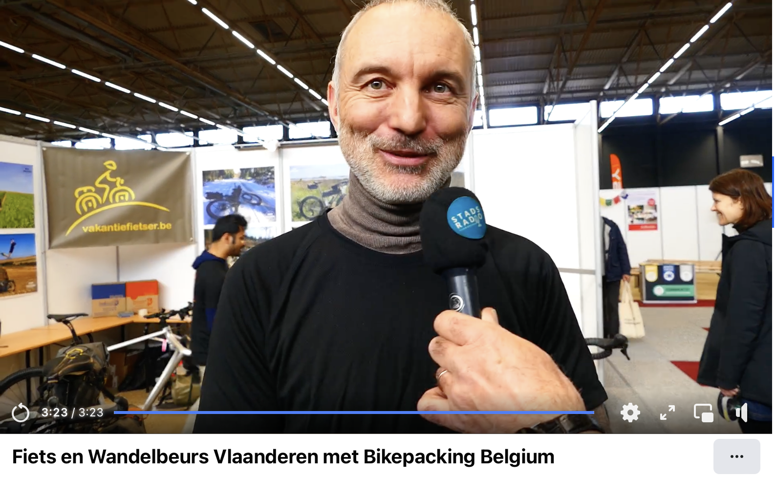 Interview door Stadsradio vanop Fiets- en Wandelbeurs Gent 2024