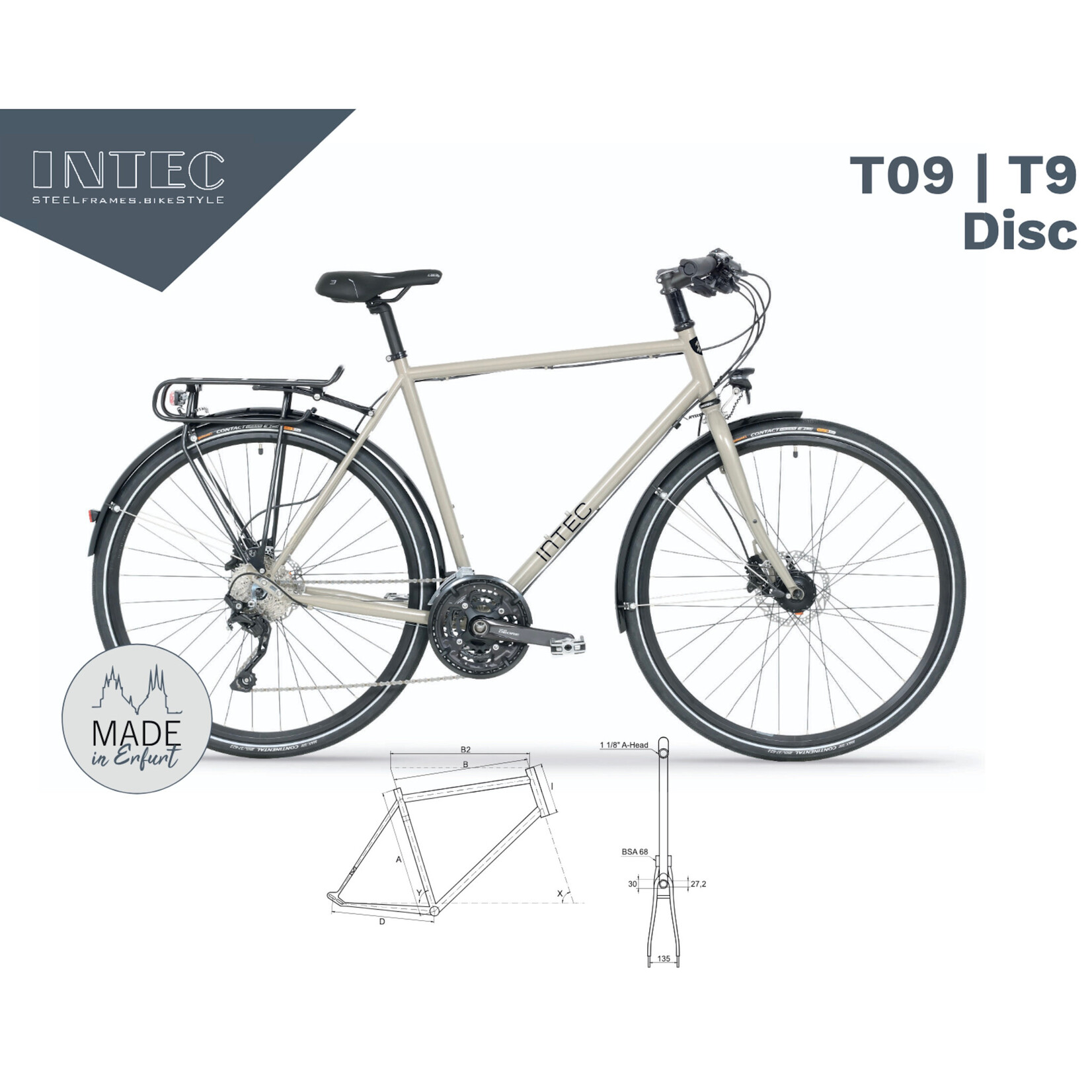 Intec T09 City/Trekking derailleur/Alfine/Rohloff