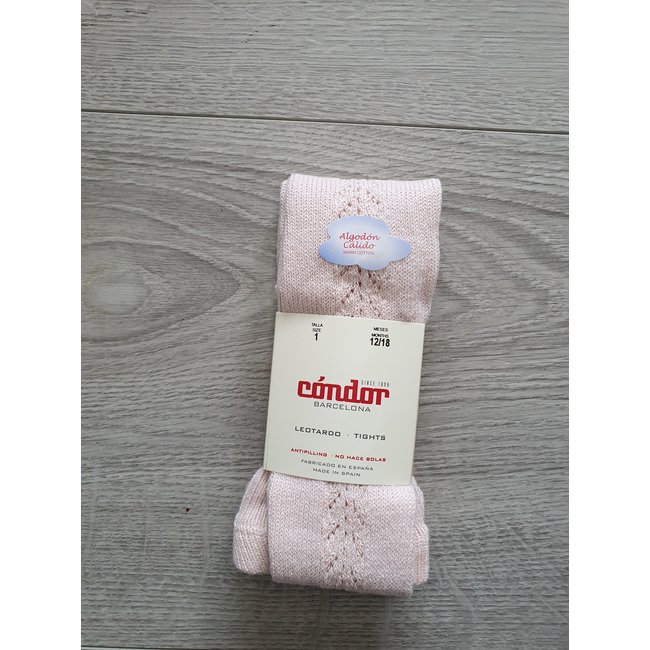 Cóndor Nude kousenbroek met visgraatpatroon.