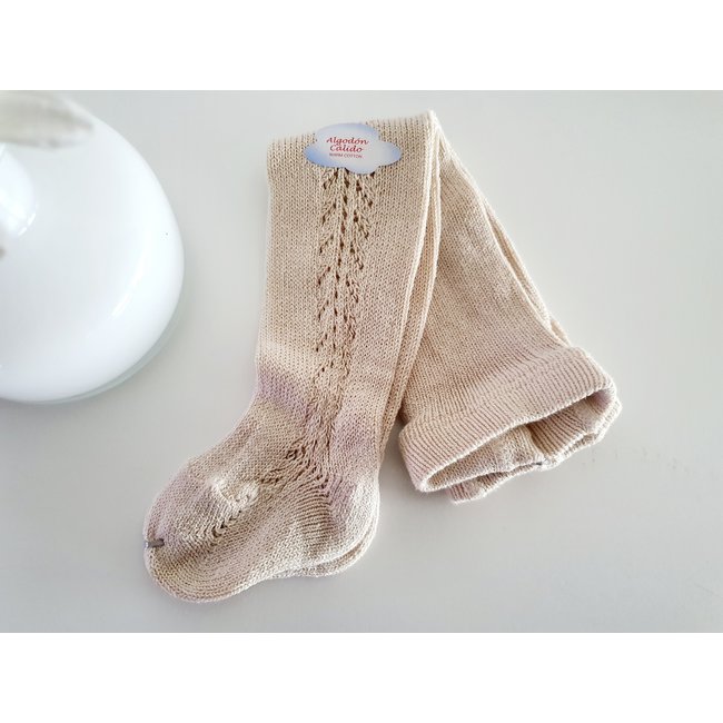 Cóndor Beige kousenbroek met visgraatpatroon.   "LINO"