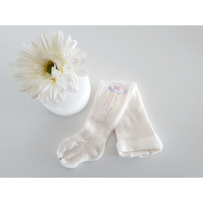 Cóndor Gebroken witte kousenbroek met visgraatpatroon.   "NATA"