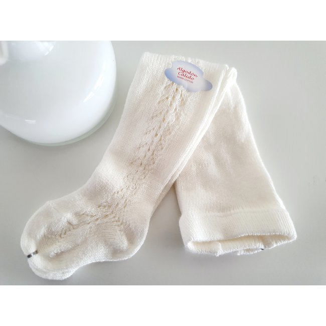 Cóndor Gebroken witte kousenbroek met visgraatpatroon.   "NATA"