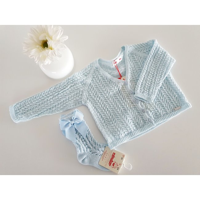 Cóndor Opengewerkte cardigan lichtblauw